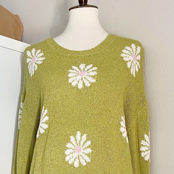 Show Me Your Mumu Women's Daisy Flower Power Knit Sweater Size Large - Picture 6 of 10